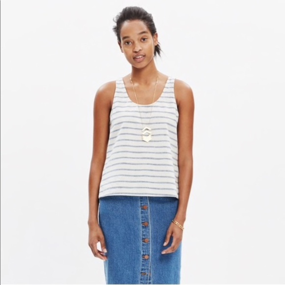 Madewell Sundown Tank in Ikat Stripe